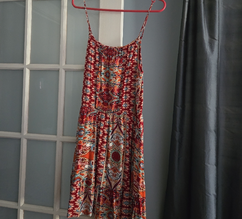 Fashion Red Smocked Sundress